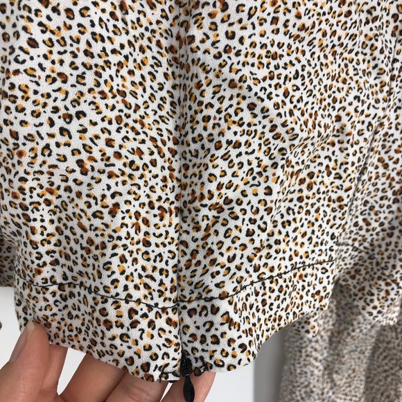 NWT AFRM puff sleeve leopard print crop top xl - Picture 8 of 12